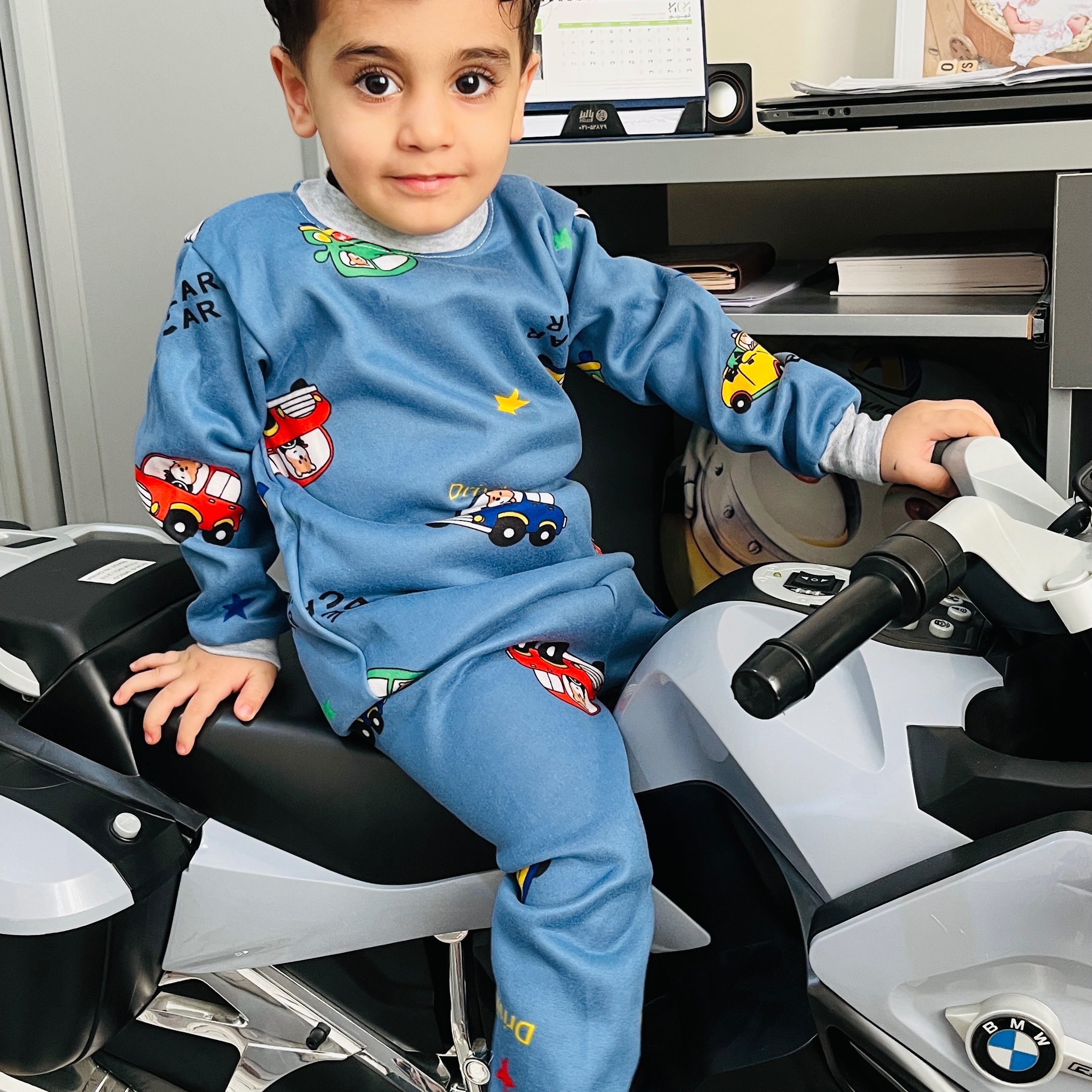 لباس پسرانه (بلوز و شلوار توکرکی) آبی