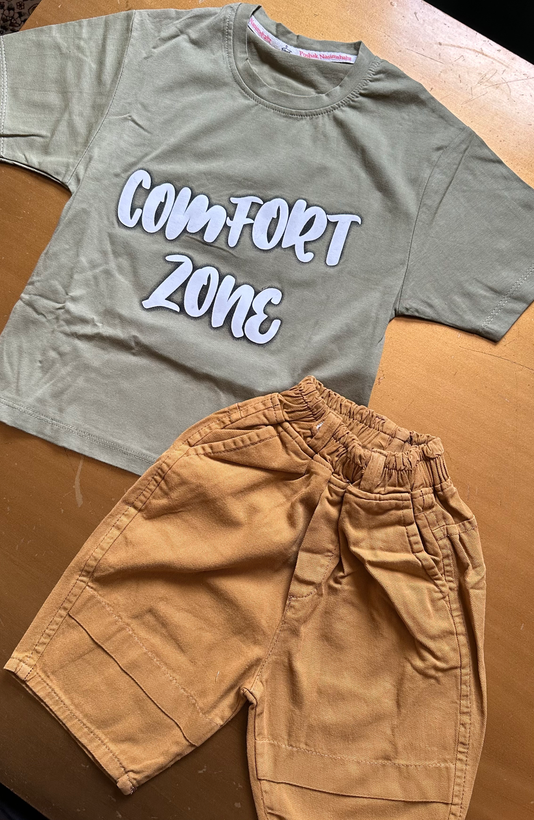 لباس پسرانه (تیشرت و شلوارک) طرح نوشته
